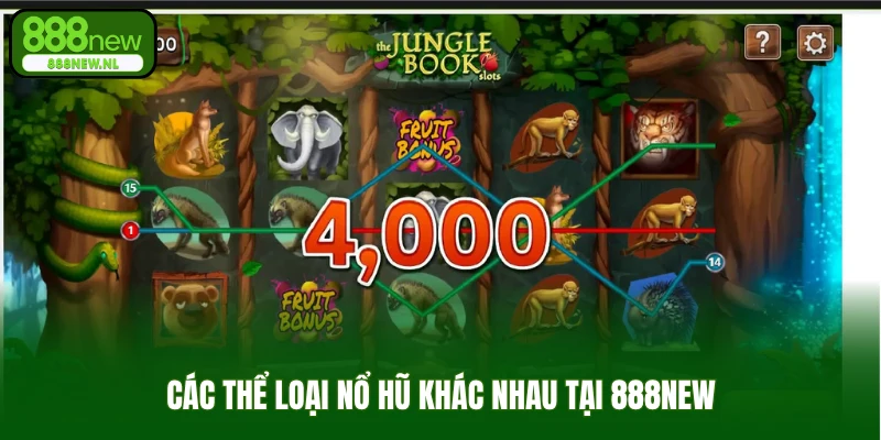 Các thể loại nổ hũ khác nhau tại 888new